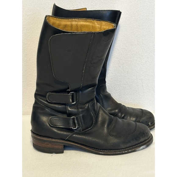 Chippewa‎ Black Leather 27862 Heritage USA Rally Motorcycle Biker Boots Men 13 D - Picture 1 of 14